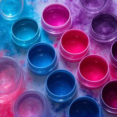 Colorist applying vivid hair dyes